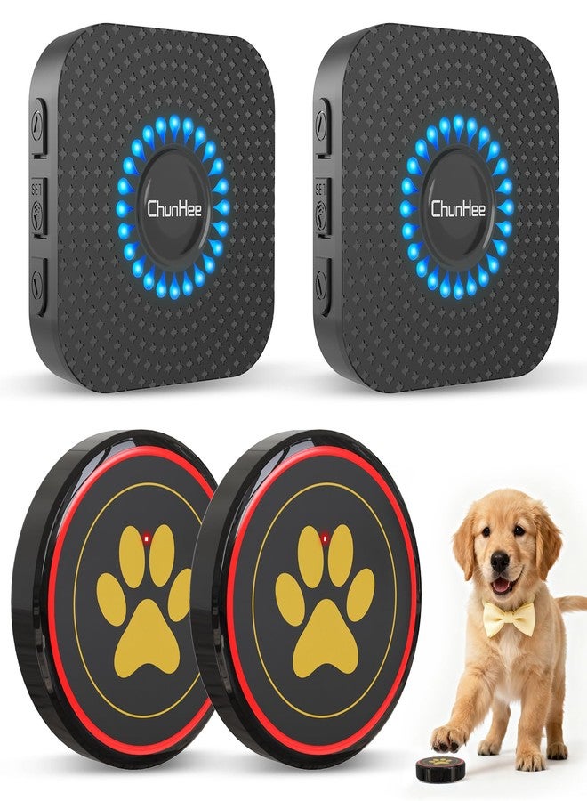 ChunHee Dog Door Bell for Potty Training – Wireless Doggie Doorbell to Go Outside, 1.6in Touch Surface, Easy for Puppy & Adult Dogs, IP55 Waterproof, 500FT Range, 55 Ringtones, Adjustable Volume - Image 1